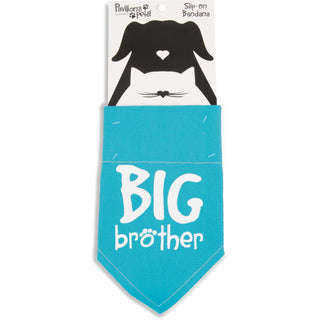 Big Brother 12" x 8" Canvas Slip on Pet Bandana