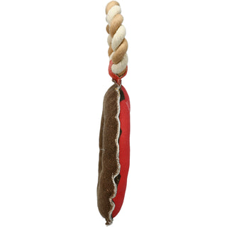 Dog and a Donut 10.75" Canvas Dog Toy on Rope