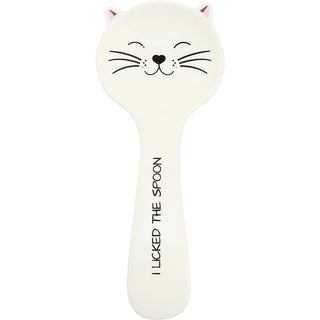 Cat Licked the Spoon 10" Spoon Rest