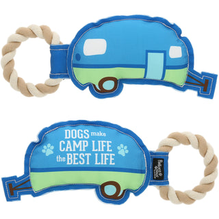 Camp Life 10.5" Canvas Dog Toy on Rope