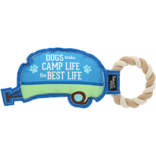 Camp Life 10.5" Canvas Dog Toy on Rope