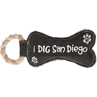 San Diego 12" Canvas Dog Toy with Rope