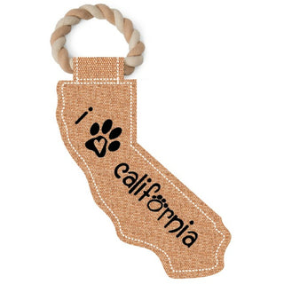 California 12" Canvas Dog Toy with Rope