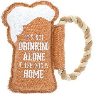 Dog Is Home 9" Canvas Dog Toy on Rope