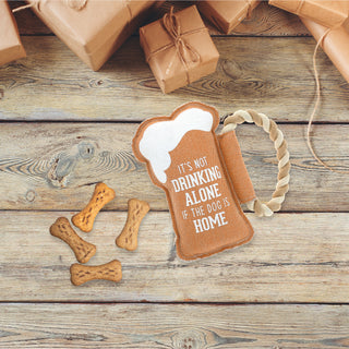 Dog Is Home 9" Canvas Dog Toy on Rope