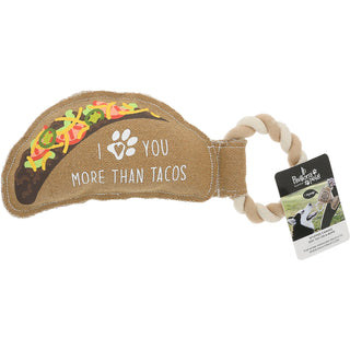 Tacos 12" Canvas Dog Toy on Rope
