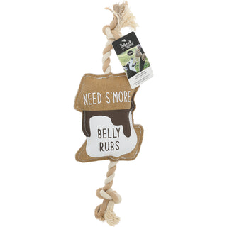 S'more 14.75" Canvas Dog Toy on Rope