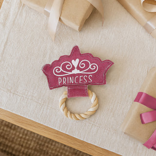 Princess 8.25" Canvas Dog Toy on Rope