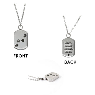 Pawprints Adjustable Memorial Necklace