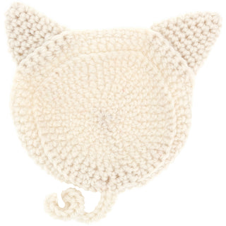 Cat Lover Crochet Coaster Dish & Earring Set