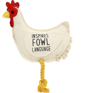 Fowl 8" Dog Toy on Rope