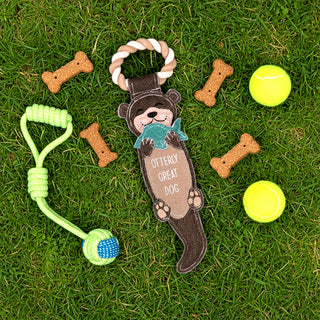 Otterly Great 14.75" Dog Toy on Rope