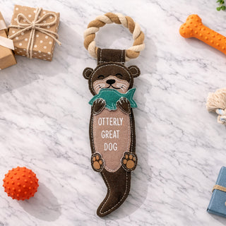 Otterly Great 14.75" Dog Toy on Rope