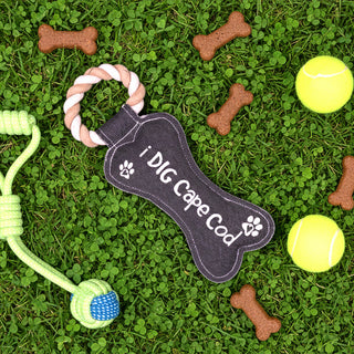 Cape Cod Dog Bone 12" Dog Toy on Rope
