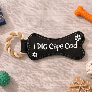 Cape Cod Dog Bone 12" Dog Toy on Rope