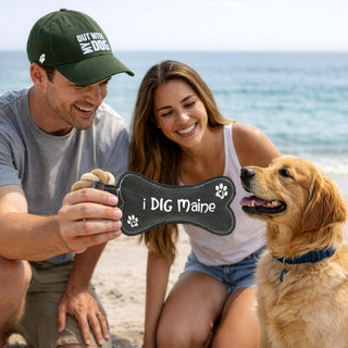 Maine Dog Bone 12" Dog Toy on Rope