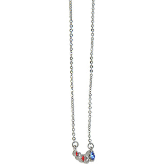 Nurse 16"-18" Rhodium Plated Crystal Necklace