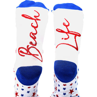 Beach S/M Unisex Cotton Blend Sock