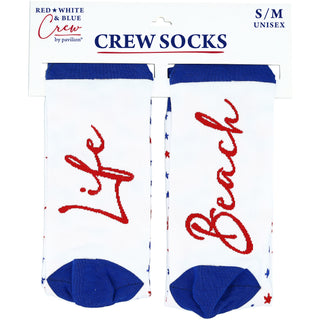 Beach S/M Unisex Cotton Blend Sock