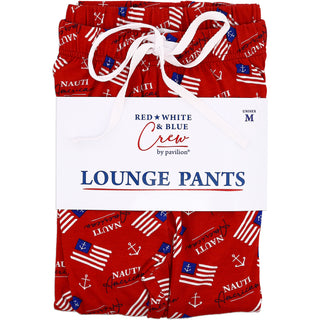 Nauti American L Red Unisex Lounge Pants