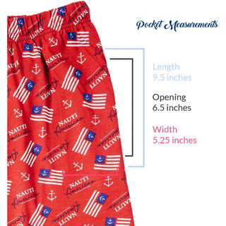 Nauti American L Red Unisex Lounge Pants