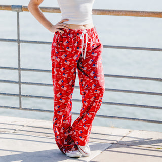 Nauti American L Red Unisex Lounge Pants