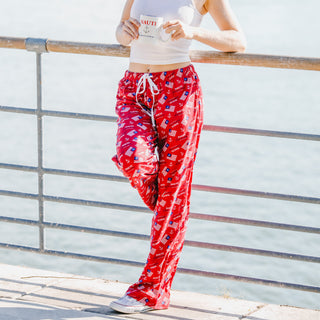 Nauti American L Red Unisex Lounge Pants