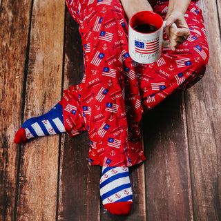 Nauti American L Red Unisex Lounge Pants