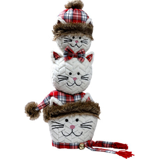 Festive Felines 25" Plush Stacked Cats