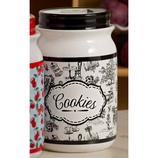 Cafe Toile 9" Cookie Jar