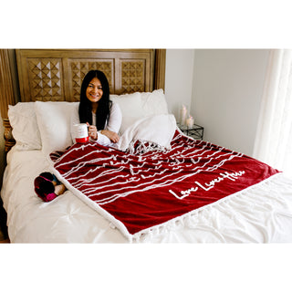 Love Lives Here 50" x 60" Inspirational Plush Blanket