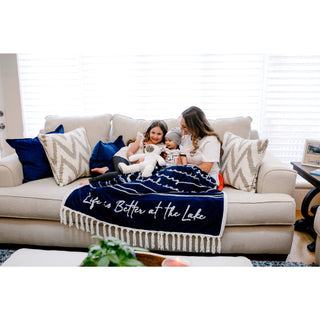 Life Is Better at the Lake 50" x 60" Inspirational Plush Blanket