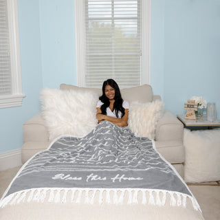 Bless This Home 50" x 60" Inspirational Plush Blanket