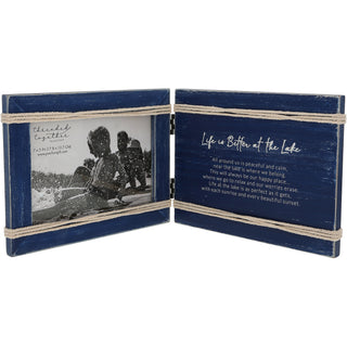 Life is Better at the Lake 8.5" x 6.5" Hinged Sentiment Frame (Holds 7" x 5" Photo)