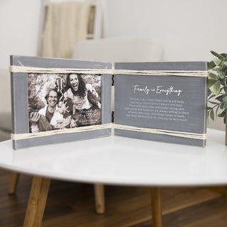 Family is Everything 8.5" x 6.5" Hinged Sentiment Frame (Holds 7" x 5" Photo)