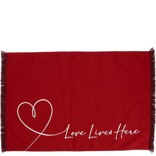 Love Lives Here Cotton Placemats (Set of 2)