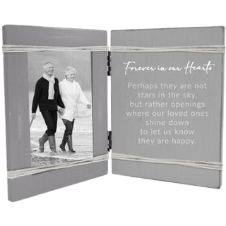 Forever In Our Hearts 5.5" x 7.5" Hinged Sentiment Frame (Holds 4" x 6" Photo)