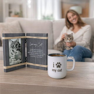 Cat 5.5" x 7.5" Hinged Sentiment Frame (Holds 4" x 6" Photo)