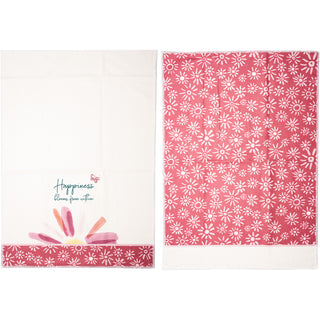 Happiness Tea Towel Gift Set (2 - 19.75" x 27.5")