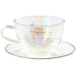 Nana 7 oz Glass Teacup and Saucer