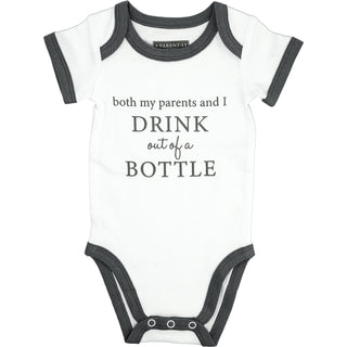Bottle 12-24 Months Gray Trimmed Bodysuit