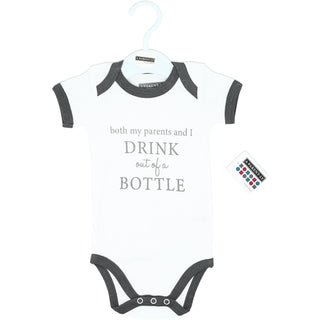 Bottle 12-24 Months Gray Trimmed Bodysuit