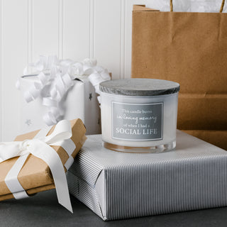 Social Life 11 oz - 100% Soy Wax Candle Scent: Fresh Cotton