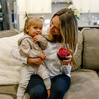 Calm Down 18 oz Stemless Wine Glass