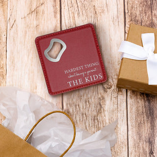 The Kids 4" x 4" Bottle Opener Coaster