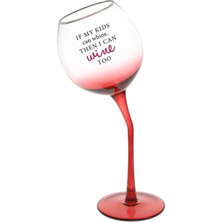 I Can Wine Too 11 oz Tipsy Stemmed Wine Glass