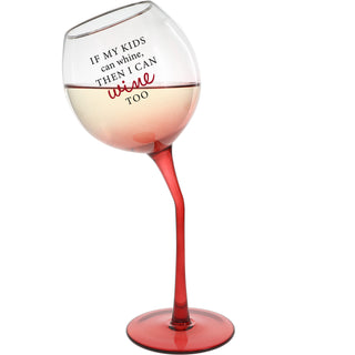 I Can Wine Too 11 oz Tipsy Stemmed Wine Glass