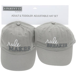 Rule Maker & Breaker Adjustable Adult and Toddler (1-3 Y) Hat Set