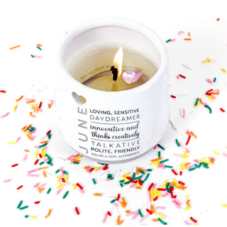 June 11 oz - 100% Soy Wax Reveal Candle with Birthstone Scent: Tranquility