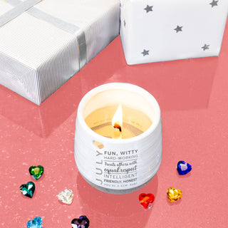 July 11 oz - 100% Soy Wax Reveal Candle with Birthstone Scent: Tranquility